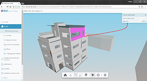IFC Builder. Information des éléments architecturaux dans la vue 3D de BIMserver.center.