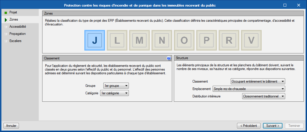 CYPEFIRE Design. Implémentation de la norme « Etablissements recevant du public, ERP » (France)